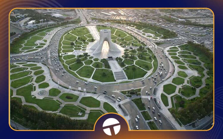 کد پستی تهران از روی نقشه
